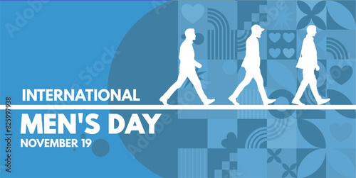  International Men's Day - banner, card vector illustration