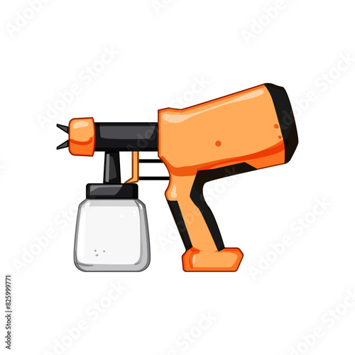 body paint sprayer cartoon. car auto, industry airbrush, pistol ink body paint sprayer sign. isolated symbol vector illustration