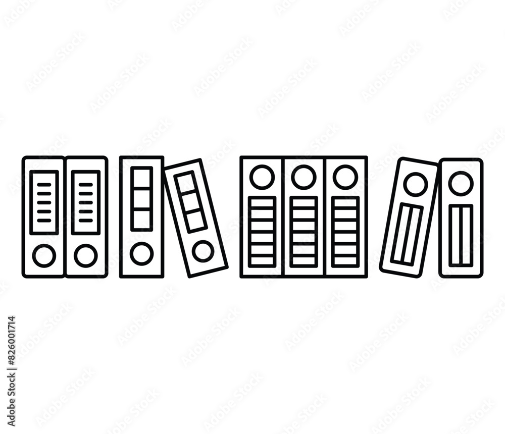 binder document tray icon vector design simple line black white illustration template sets isolated binder document tray icon vector design simple line black white illustration template sets isolated