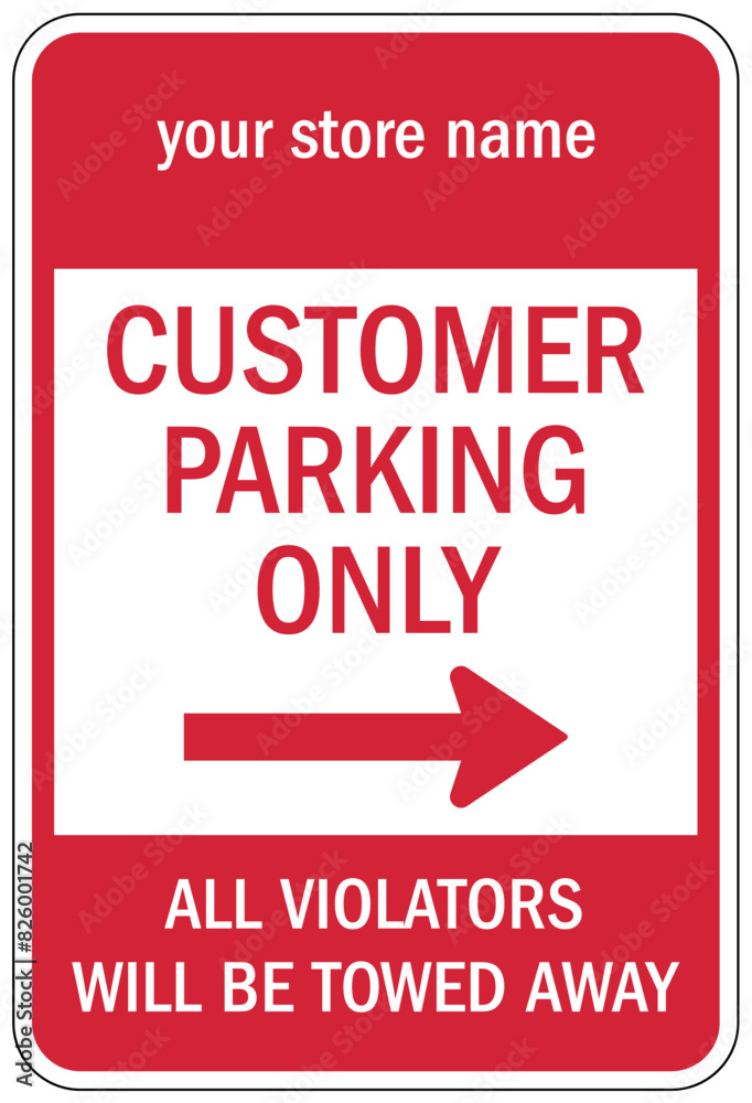 Store parking sign