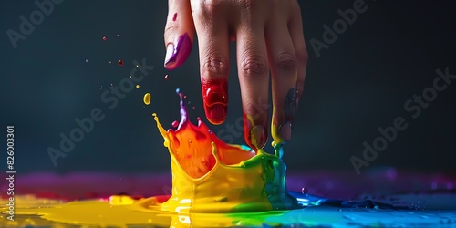 Changing the color of objects by touch