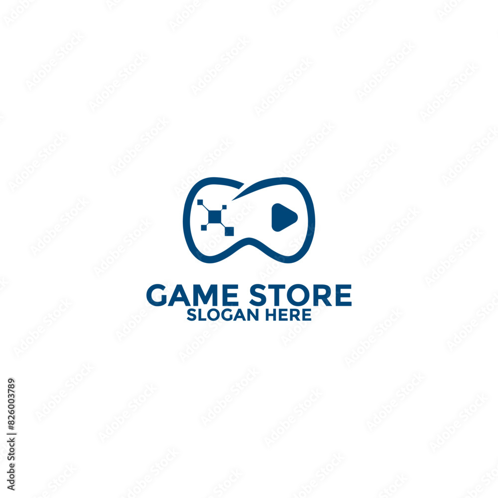 game store logo design template, game tech modern logo icon vector game store logo design template, game tech modern logo icon vector
