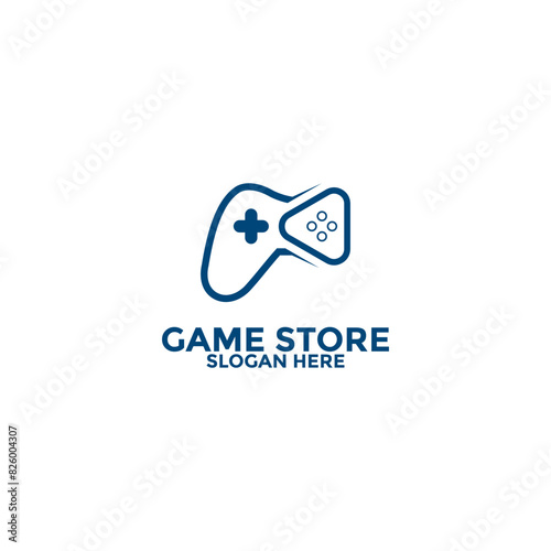 game store logo design template, game pad or game controller logo icon