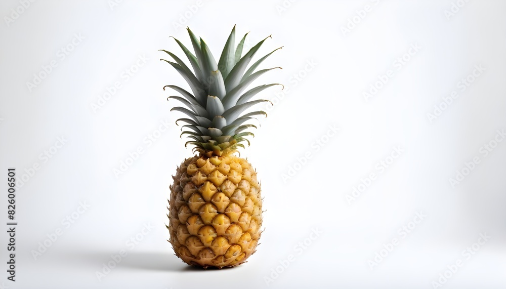 A pineapple on a isolated white background