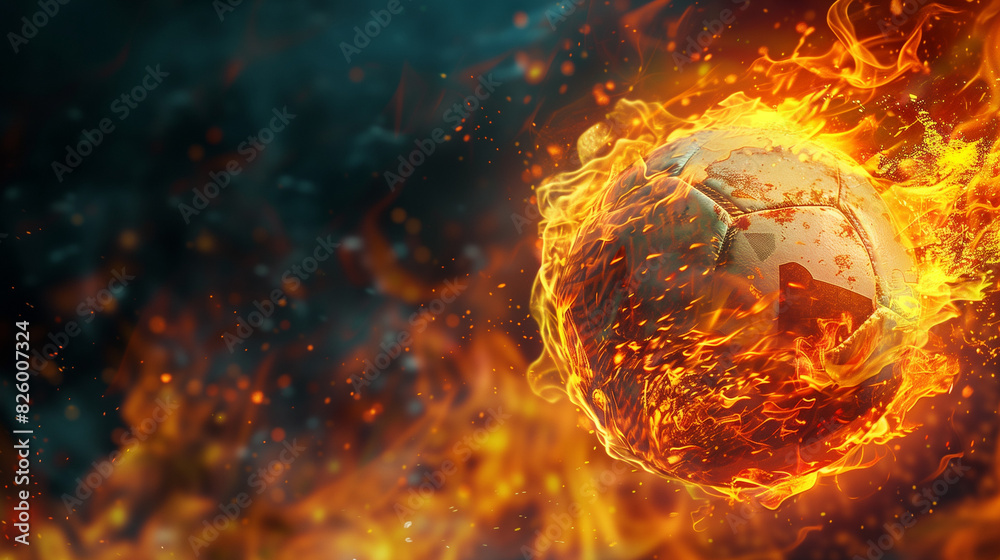 An image of a football on fire, exuding the energy and passion of the sport. The fiery tongues surrounding the ball create a sense of movement and intensity, capturing the spirit of competition. An image of a football on fire, exuding the energy and passion of the sport. The fiery tongues surrounding the ball create a sense of movement and intensity, capturing the spirit of competition.