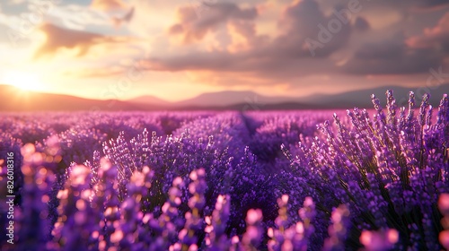 Natural beauty of lavender fields in provence