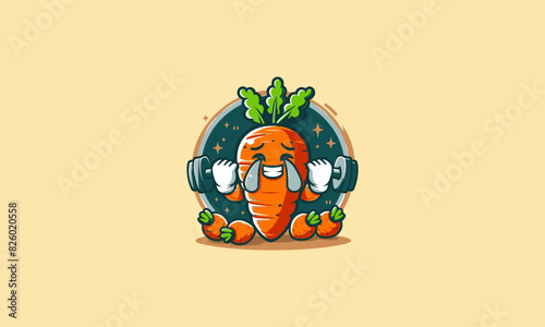 character carrot cry vector illustration mascot flat design