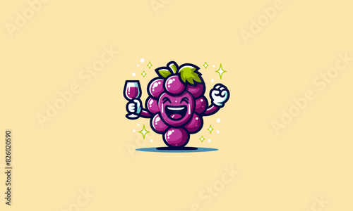 character grape cry vector flat design
