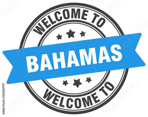 Free Download Welcome to Bahamas stamp. Bahamas round sign - GFXLoad