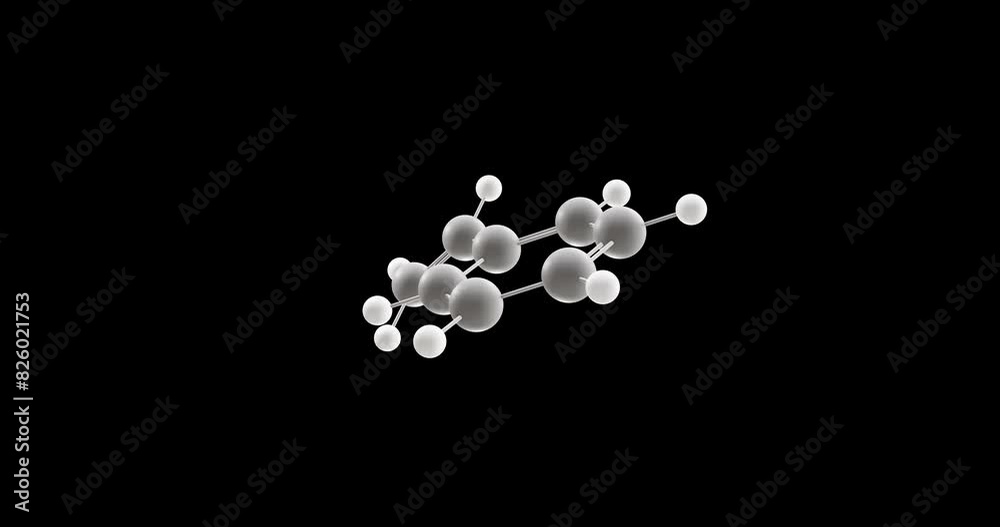 Styrene molecule, rotating 3D model of monomers, looped video on a black background Styrene molecule, rotating 3D model of monomers, looped video on a black background