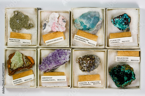 Assortment of Colorful Rocks and Minerals from Mexico photo