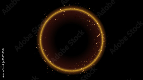 The effect of abstract white light circles on a transparent background. Stock royalty free. PNG	