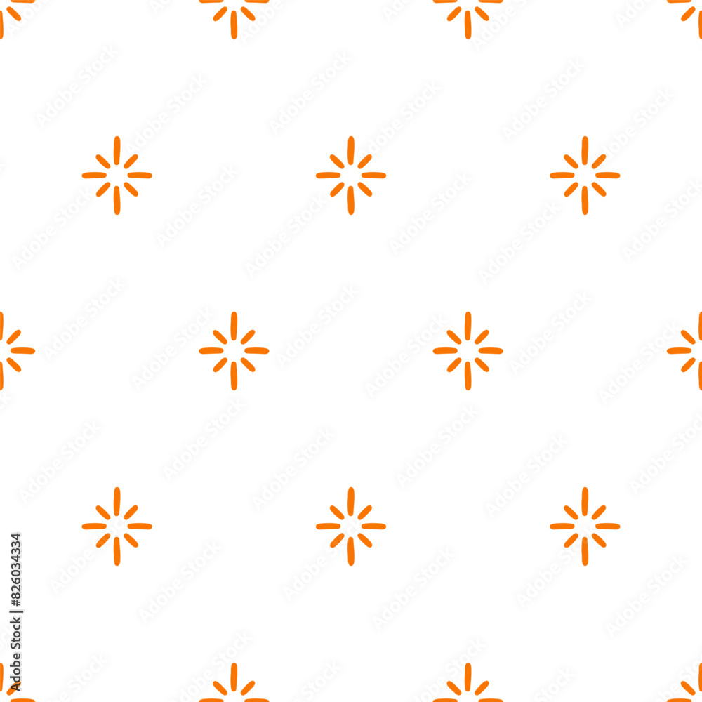 Seamless pattern with orange stars Seamless pattern with orange stars