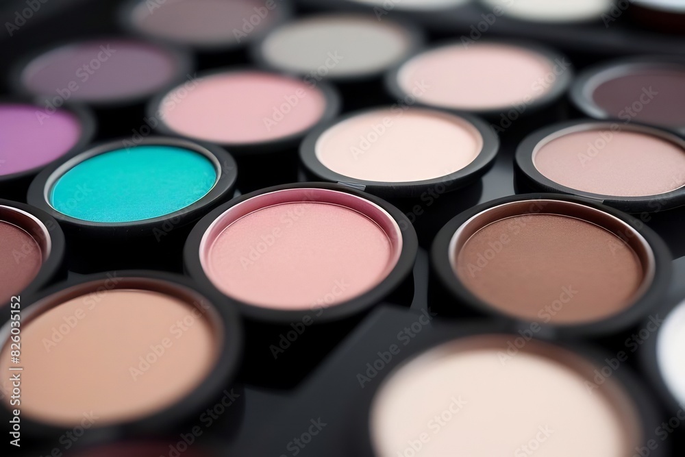 An enticing array of eyeshadow hues in a cosmetics store, offering a spectrum of possibilities for every makeup enthusiast. The display showcases the diversity and vibrancy of beauty trends. An enticing array of eyeshadow hues in a cosmetics store, offering a spectrum of possibilities for every makeup enthusiast. The display showcases the diversity and vibrancy of beauty trends.
