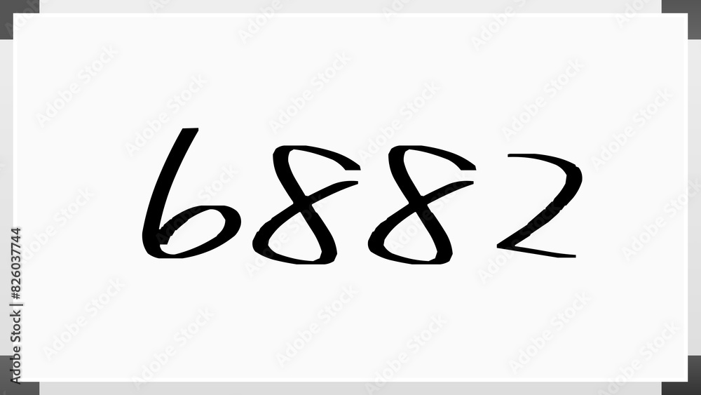 6882年のホワイトボード風イラスト 6882年のホワイトボード風イラスト