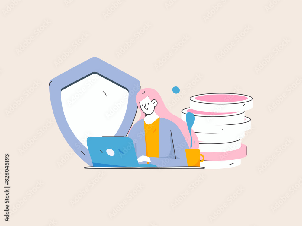 Internet financial management investment flat vector concept operation hand drawn illustration
Internet financial management investment flat vector concept operation hand drawn illustration