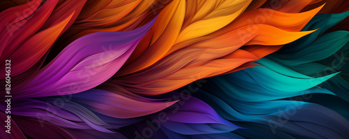 a close up of a colorful background with a bunch of leaves photo