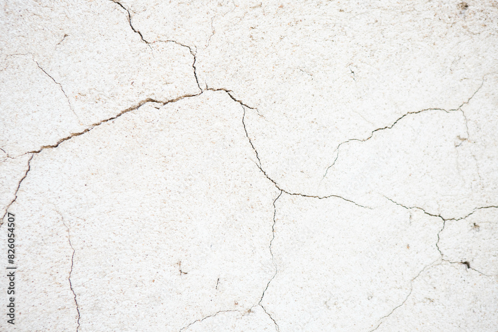 Fototapeta premium Cracked wall background, grunge texture