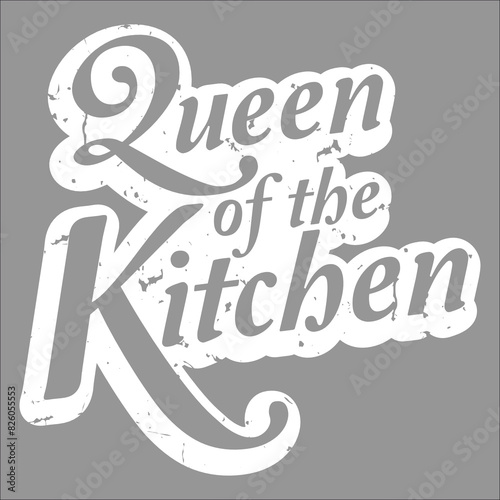 Queen of the Kitchen Lettering Logo Text Woman Royal
