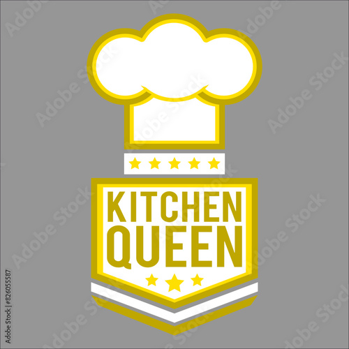 Queen of the Kitchen Lettering Logo Text Woman Royal