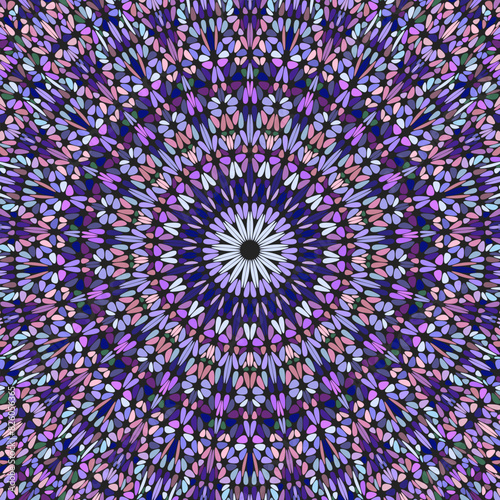 Dynamic gemstone mosaic pattern mandala background - psychedelic hypnotic floral circular abstract vector graphic