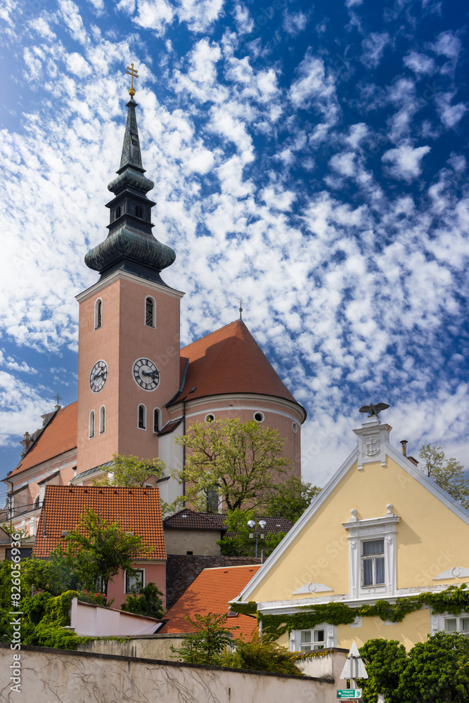 Obraz premium Typical small town Poysdorf - wine center, Lower Austria, Austria
