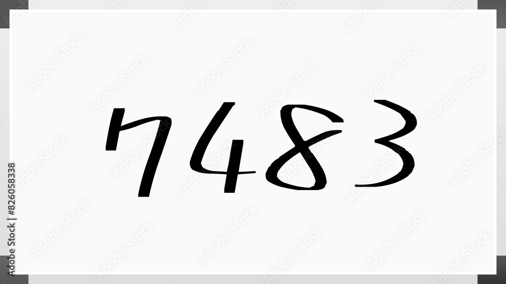 7483年のホワイトボード風イラスト 7483年のホワイトボード風イラスト