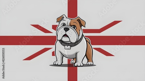 English bulldog logo. Vector illustration © Lale