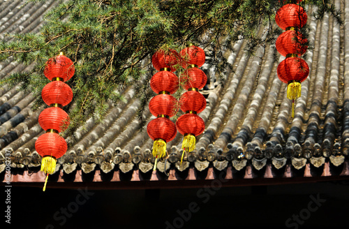 chinese lantern in the temple