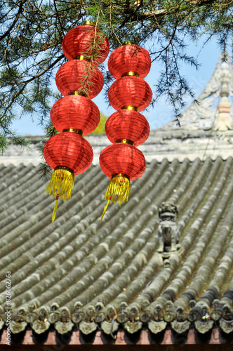 chinese lantern in the temple