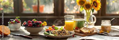 Charming and Healthy Breakfast Spread Brightens Up the Morning Routine