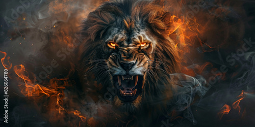 Aggressive Lion © Laiba
