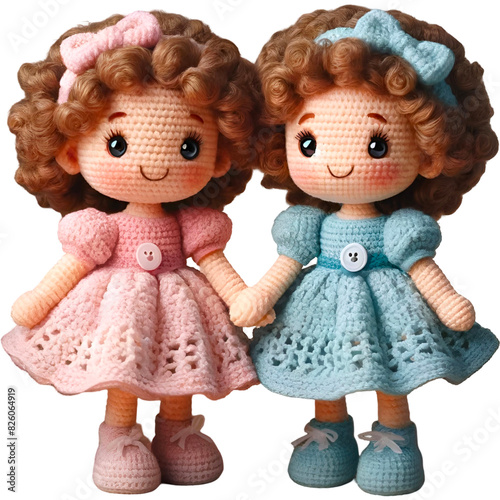 Fotografia Crocheted girl dolls