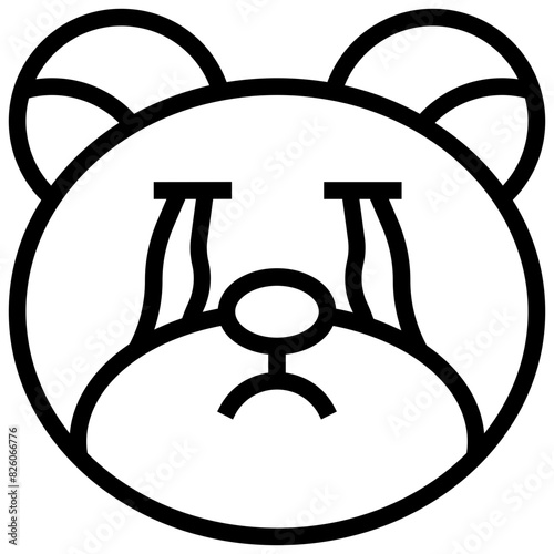 CRY,feelings,Bear,emotion,animal,08.svg