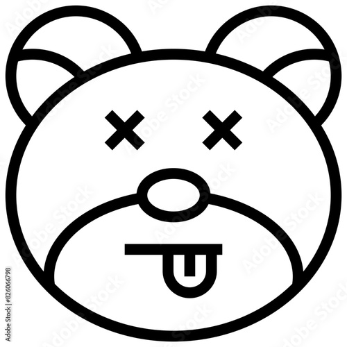 DEAD,feelings,emotion,animal,face.svg