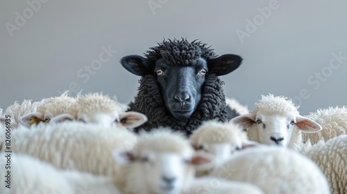 Being distinctive and unique, with its own identity and special abilities, sets one apart from the rest like a black sheep in a flock of white sheep, emerging as a leader

