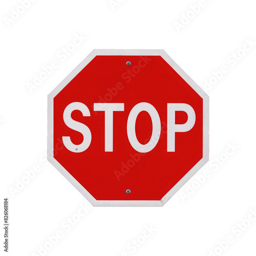 Stop icon sign clipart isolated on PNG cutout transparent background