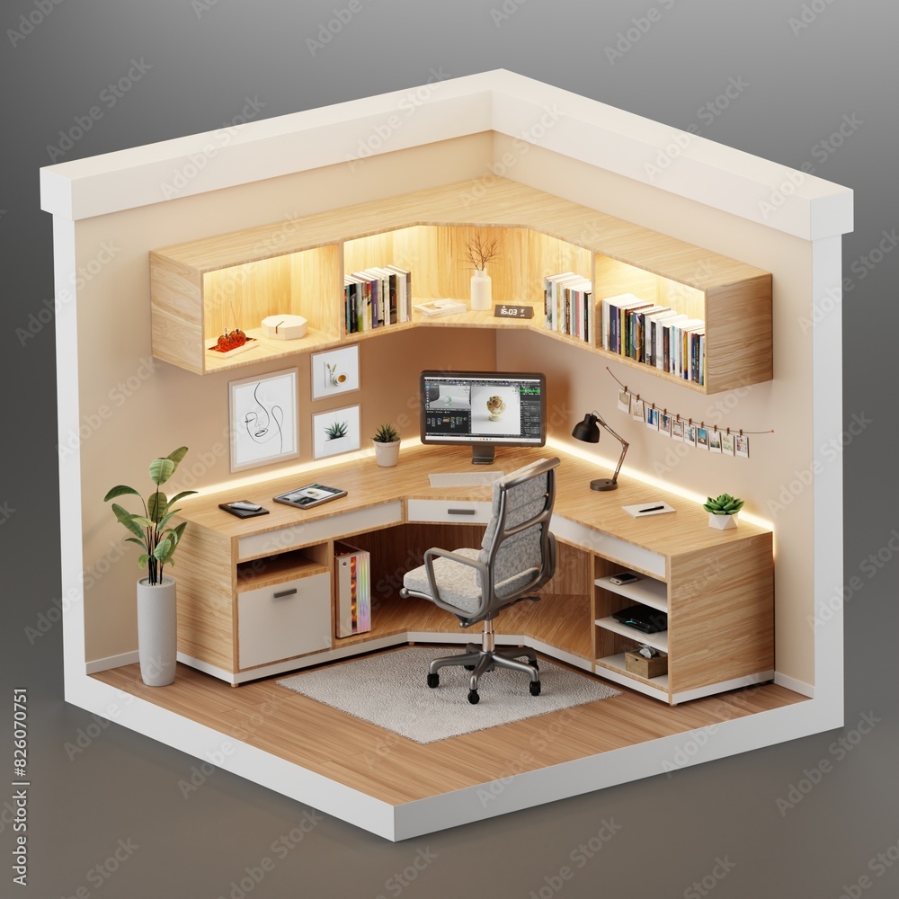 Room isometric interior Room isometric interior
