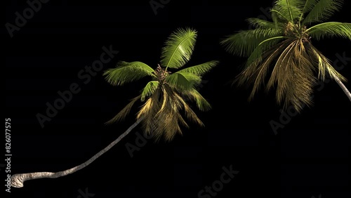 Palm tree transition on a transparent background with an alpha channel.
Travel, trip, tourism, vacation, relax.