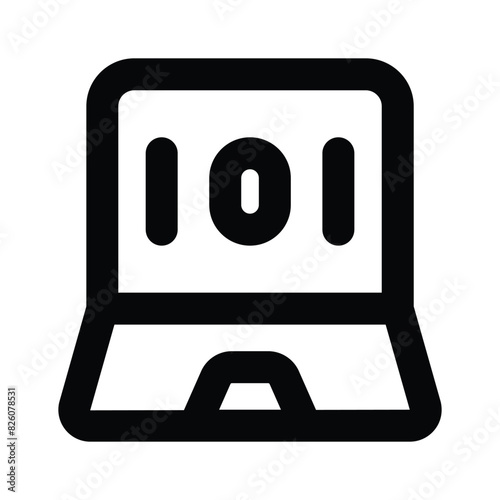 Premium icon of binary coding in trendy style