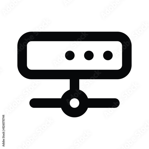 Network server vector design, icon of data storage