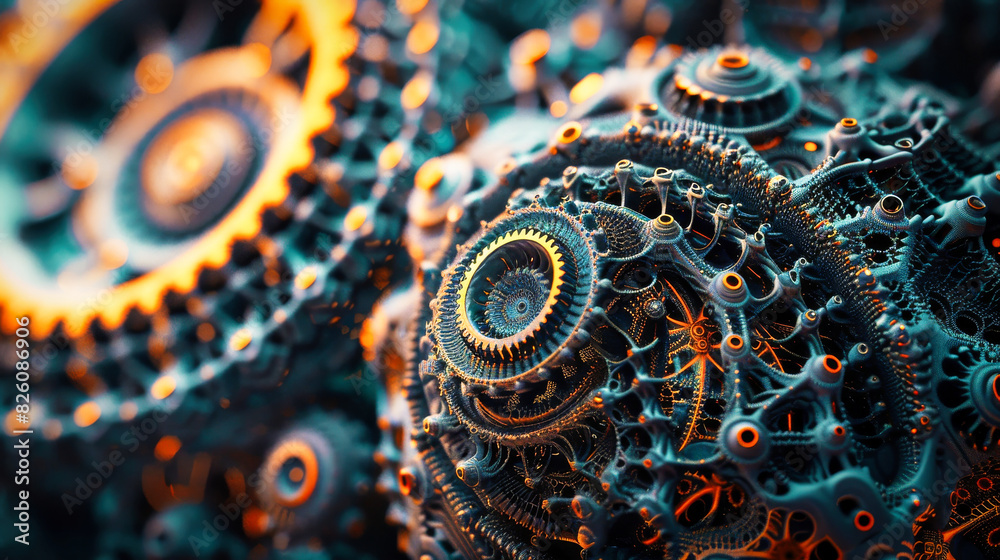 Abstract technology three dimensional fractal art Abstract technology three dimensional fractal art