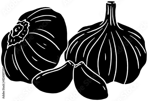 onion illustration food silhouette garlic logo seasoning icon herb outline spice organic cooking spices natural pepper leaf healthy cuisine shape aromatic chili vegetable for vector graphic background