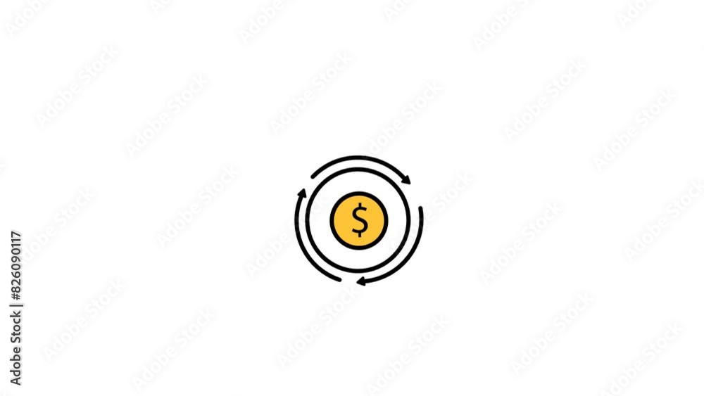 business icon animation about profit business icon animation about profit