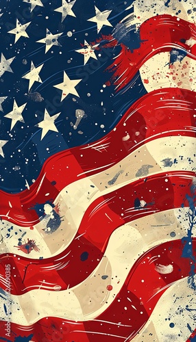 July 4th United States Independence Day abstract poster background smartphone wallpaper lockscreen photo