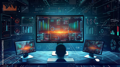 Business process automation computer monitor from analytics to software in your own data style of data visualization.