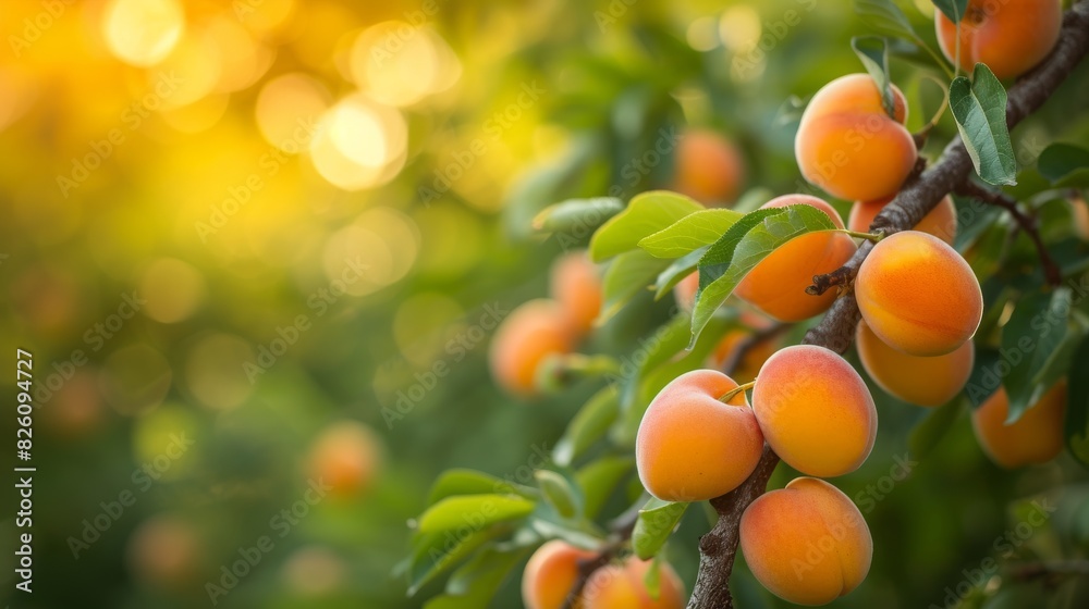 Ripe Apricots on a Branch Ripe Apricots on a Branch