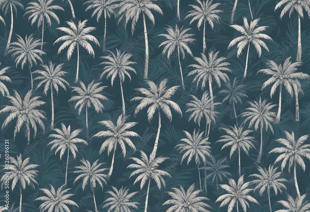 Hand drawn palm tree seamless pattern illustration set. Hawaiian print collection, summer vacation background in vintage art style. Tropical plant painting wallpaper texture Hand drawn palm tree seamless pattern illustration set. Hawaiian print collection, summer vacation background in vintage art style. Tropical plant painting wallpaper texture