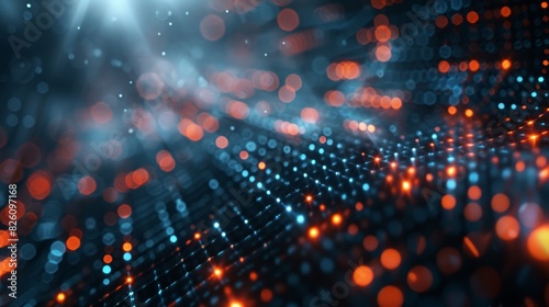 Wallpaper Mural Digital Grid Abstract Background: A photo featuring a digital grid as an abstract background Torontodigital.ca