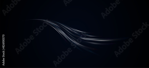 modern abstract high-speed motion effect png. It is also a futuristic dynamic line white motion technology. It can be used as a banner or poster design background idea. Fast white speed lines. 